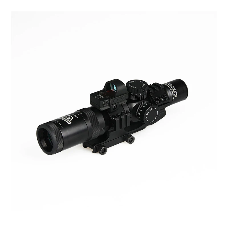 Canis Latrans 1-4x24 IRF прицел + 2MOA 1X мини Красный точка зрения пузырьковый уровень 30 мм