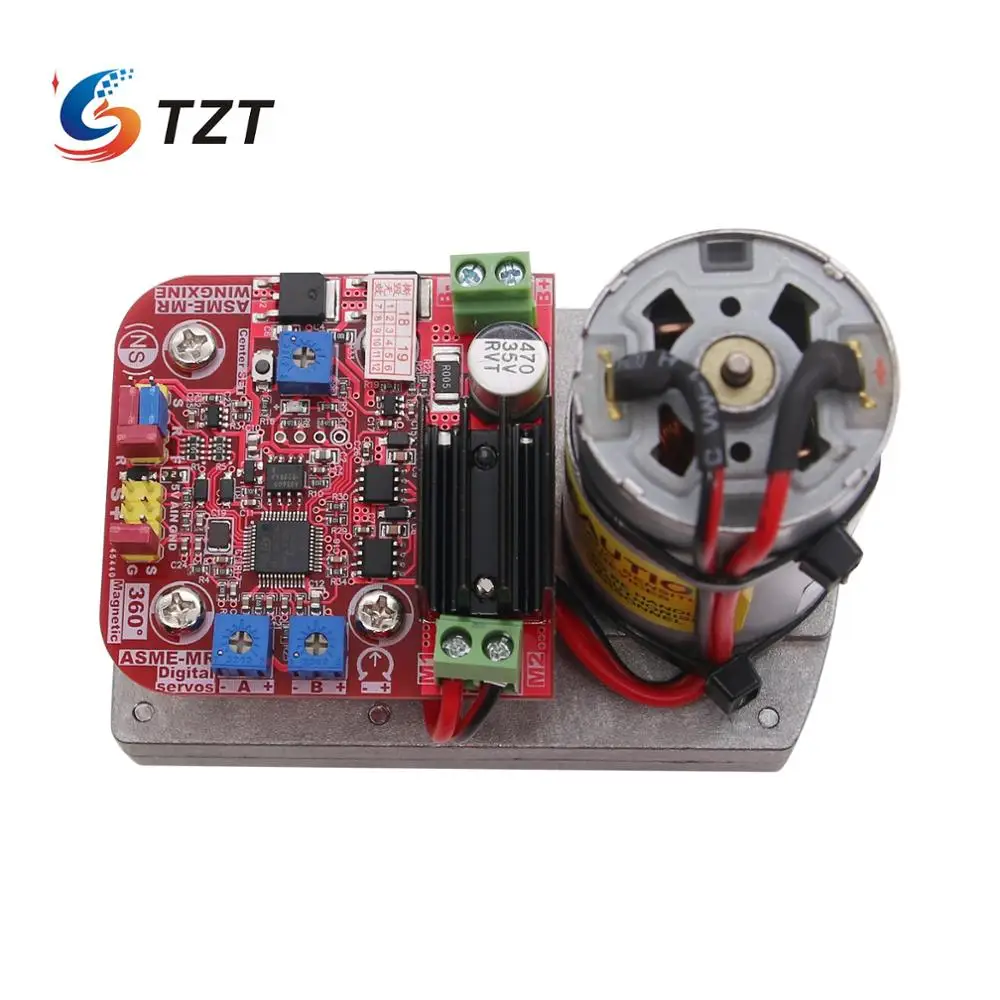 TZT сервопривод с высоким крутящим моментом DC12 24V 380 кг. См 360 градусов