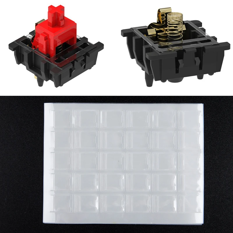 

120Pcs/set 1.1*1.4cm Clear MX Switch Film For Mechanical Keyboard HTV Shaft Film Repair