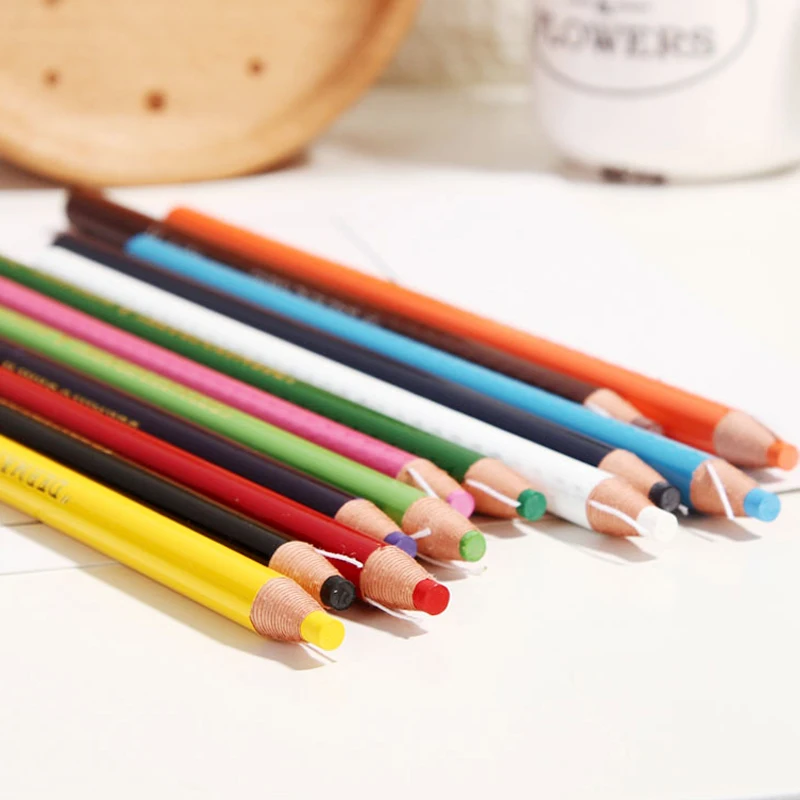 12pcs/box UNI 7600 Paper Oily Crayon 12-color Cord Eco-friendly Tear Industrial Crayons for Writing Marks | Канцтовары для офиса и