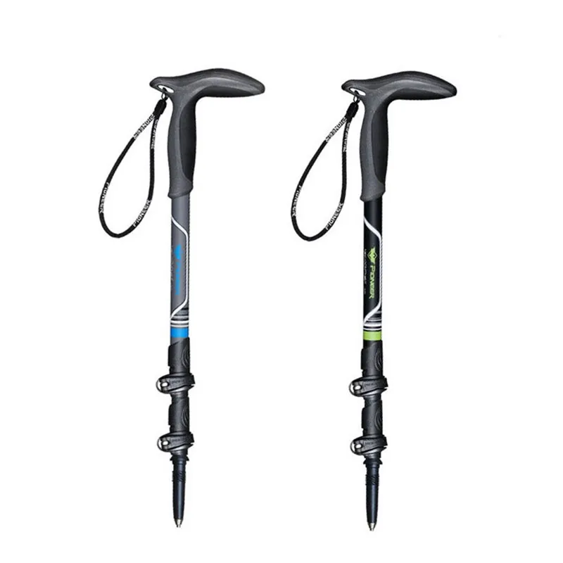 Online T-griff Carbon Fiber Walking Sticks Für Tourismus Cane Teleskop Trekking Nordic Walking Pole Wandern Krücken Outdoor Ultraleicht