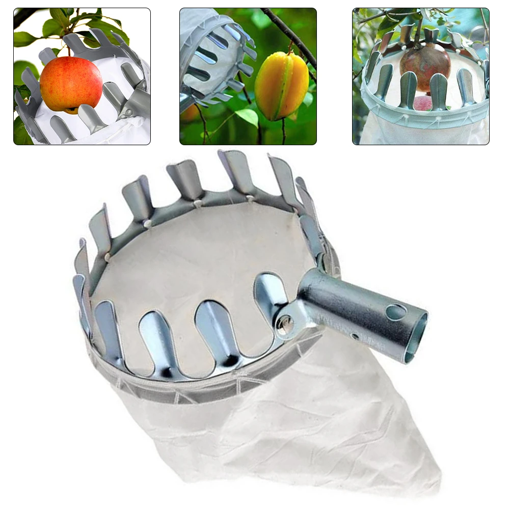 

Metal Fruit Picker Orchard Gardening Apple Peach High Tree Portable Picking Tools Fruit Catcher Collector Gardening Tools
