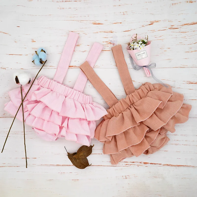 

2020 New Fashion Toddler Tutu Skirt Cotton Princess Newborn Baby Girl Clothes Outfit Sling Strap Cute Infant Bloomers Photo Prop