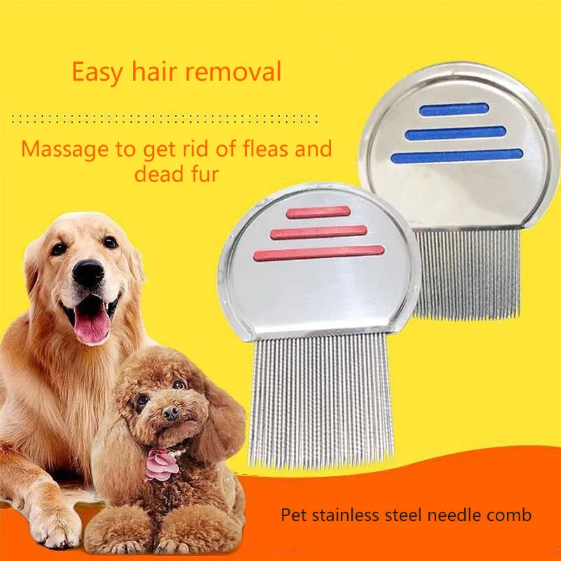 Расческа для домашних питомцев расческа чистки блох из нержавеющей стали