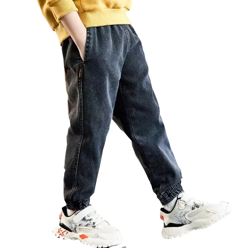 

hot sale autumn and winter boys jeans 4-13 years old Cotton washed kids jeans Korean pants for baby boys jeans kids plus velvet