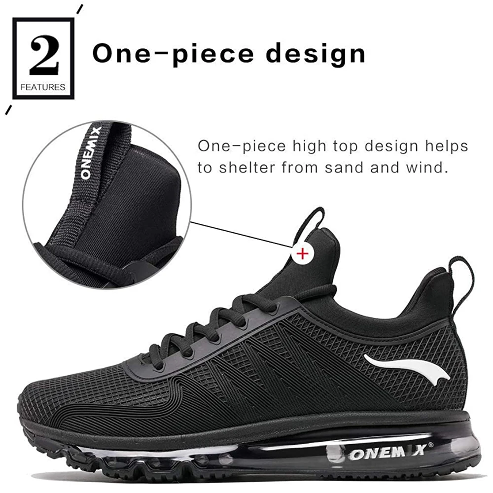 ONEMIX New Air Cushion Running Shoes Men's Lightweight Outdoor Comfortable Walking Sports Shoes Waterproof Women Boots Sneakers