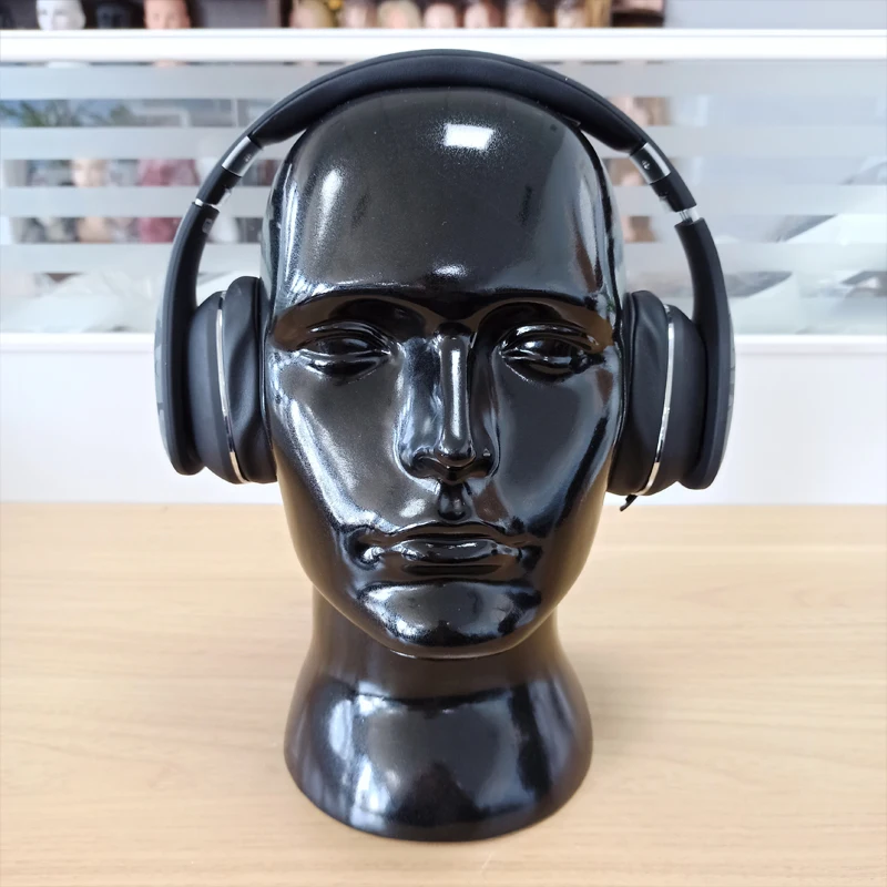 56 см мужской манекен голова манекена для шляпа гарнитура дисплей черный