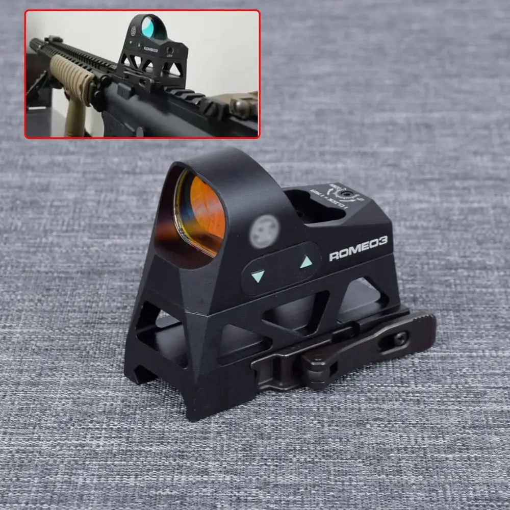 ROMEO3-mira telescópica de Metal RMR para Rifle, mira óptica de punto rojo para Rifle AR15 M4, de 20mm Riflescope, riel Picatinny