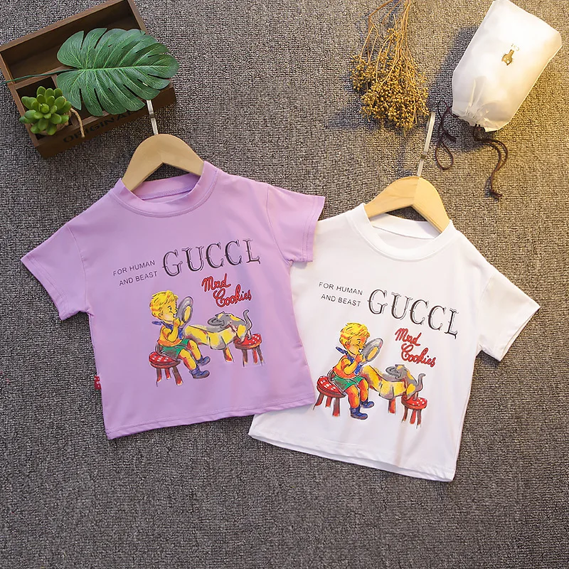 

Baby New Summer Boys Clothing Sets Fashion 1-4years Infant Toddler Girls Cartoon Printing T-shirt+shorts Kids Casual Outfits