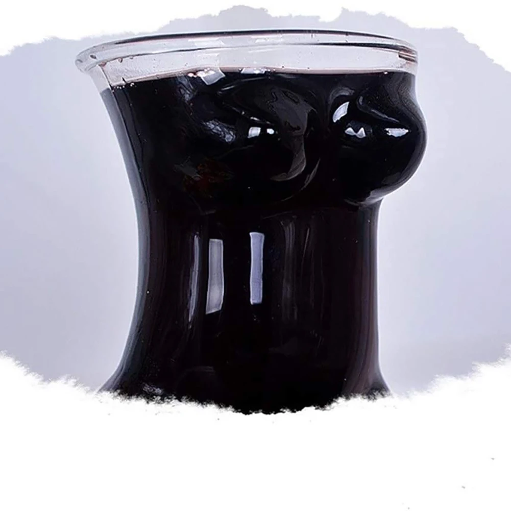 

YAMAXUN Whiskey Glass, Girl Double Layer Glass Cup Crystal Sunshine Naked Nude Women Clear Shot Cocktail Beer Wine - 2/4/6PCS