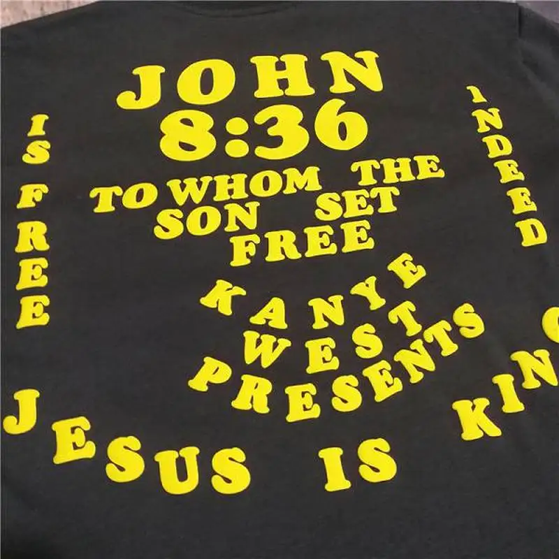 19ss новый и надписью jesus is футболка king для мужчин женщин 100% хлопок высокого качества футболки различных