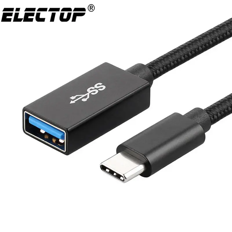 Type-C OTG Кабель-адаптер USB 3,1 type C штекер USB 3,0 A Женский OTG кабель для передачи данных адаптер 12 см для samsung Galaxy S9/S8 MacBook Pro