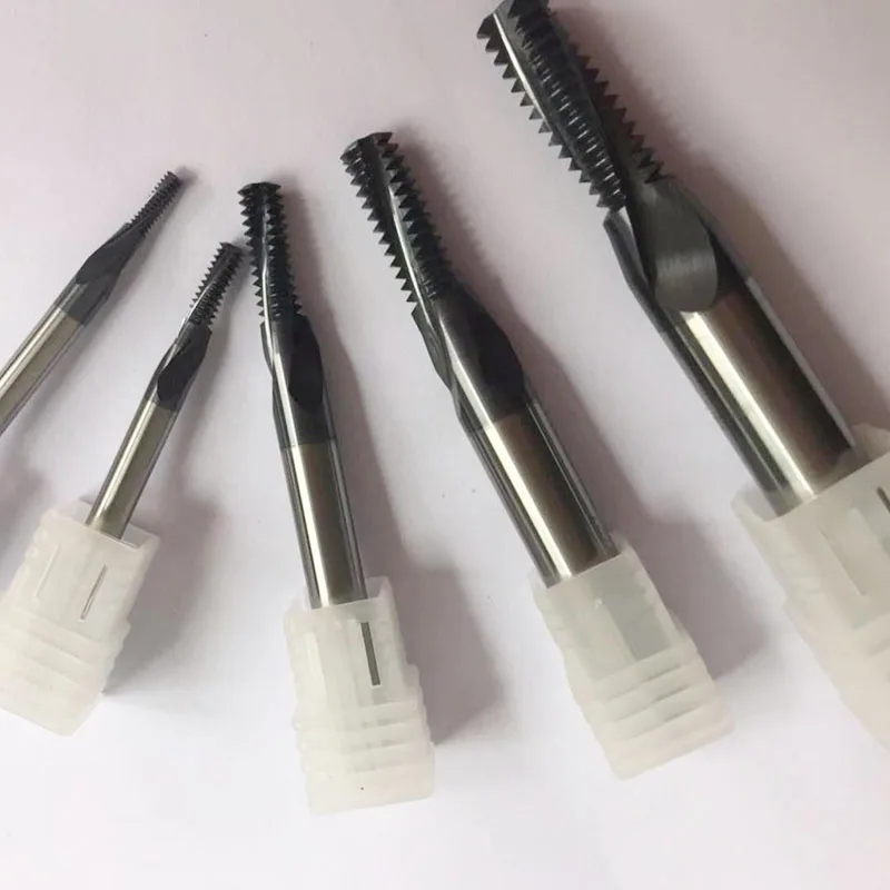 Концевая фреза с твердосплавной резьбой M8 M10 Резьбовая покрытием TIALN прямыми