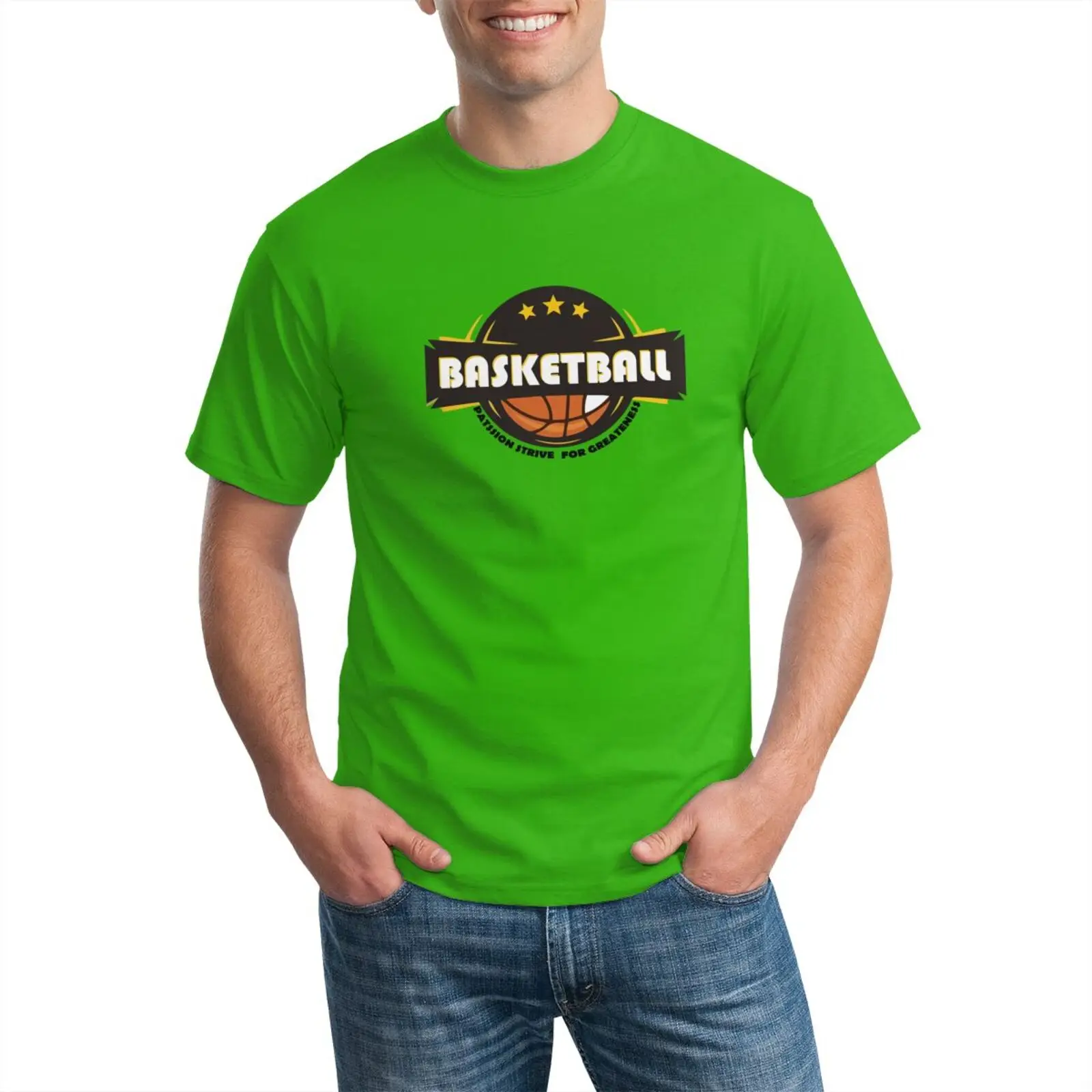 

Mens tshirts Short Sleeve Camisetas Clothing Mens T-shirt Basketball passion Printed Cotton Casual Fashion Drop Ship Top Quality