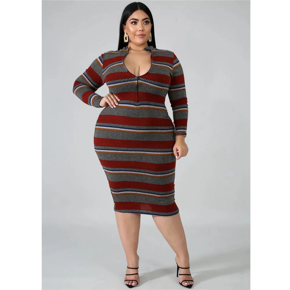 

Платье женское оверсайз с принтом в полоску, двустороннее модное повседневное с длинным рукавом, с позитивным и отрицательным принтом, 5XL, н...