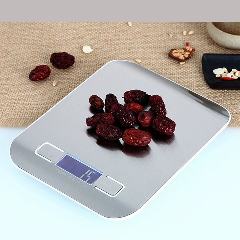 

10kg Electronic Kitchen Scale LCD Digital Food Scale Stainless Steel Postal Weighing Scale High Precision Sensor Measuring Tool