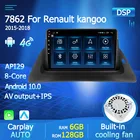 Автомагнитола 2 Din, Android 10,0, для Renault kangoo 2015-2018 с радио, GPS, с RDS, IPS, 4G, LTE, Wi-Fi, BT, SWC, без DVD