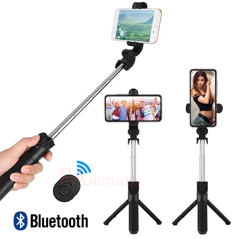 

3 in 1 Wireless Bluetooth Selfie Stick Monopod Extendable With Shutter Remote Foldable Mini Tripod For Android/IOS Smart phone