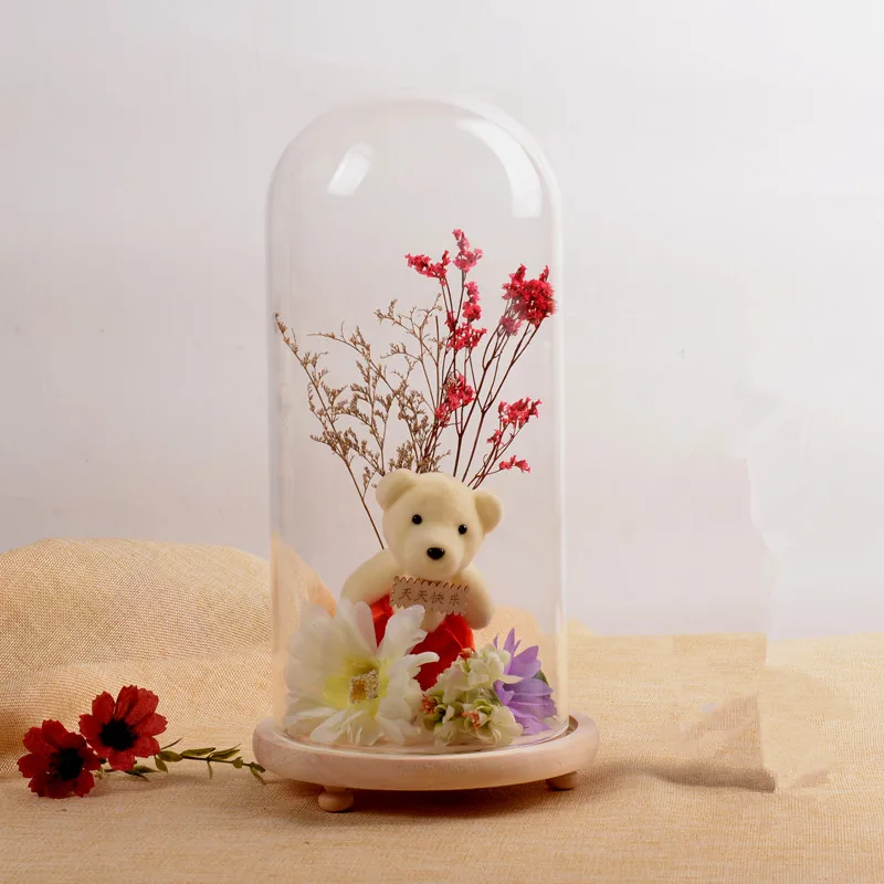 Бесплатная доставка диаметр = 12 см стеклянная купольная ваза разной высоты