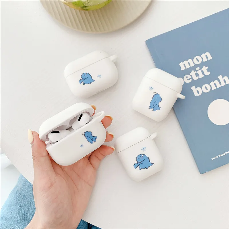 Чехол с мультяшным динозавром гиппопопотамом для Apple Airpods 1/2/3 pro чехол милый