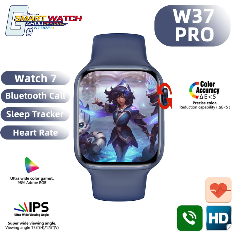Смарт-часы Reloj Mujer 2022 W37 PRO серия 7 Bluetooth вызов трекер сна часы на рынке PK smartwatcht500 |