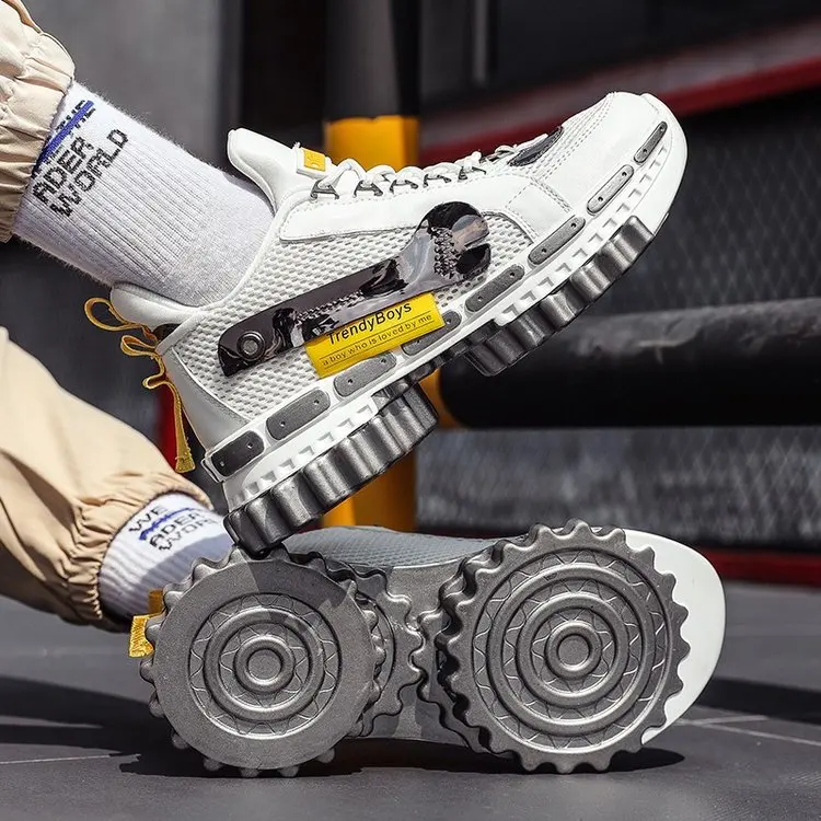 Hip Hop Fashion Height Increasing Men Casual Gear Shoes Trend Boys Dad Sneakers Breathable Chunky Zapatos Hombre | Обувь