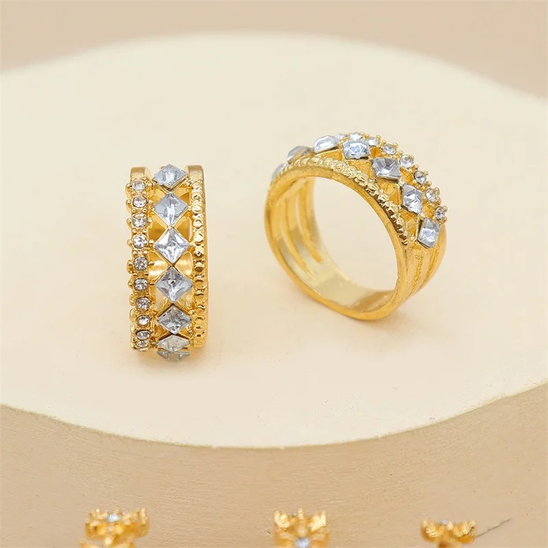 Комплект модных женских колец 6 шт./компл. золотистого цвета звезда кристалл