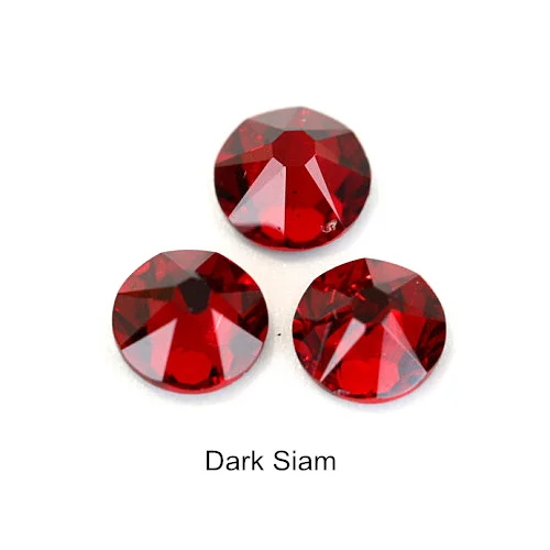 Dark Siam 2088 граненые Стразы отличного качества для ногтей с плоской задней поверхностью, много цветов, стразы для украшения ногтей Y3813 - Цвет: Dark Siam