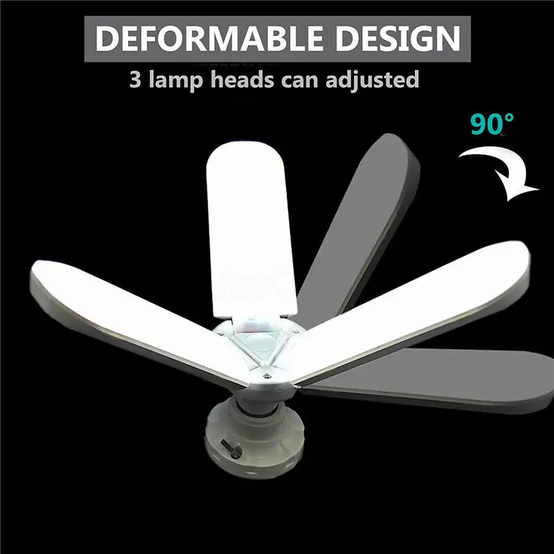 Светодиодный деформируемый гаражный светильник E27 регулируемая потолочная