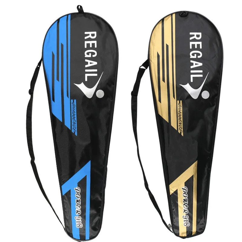 

918 iron alloy badminton racket Blue Gold primary training badminton racket suit factory direct sale