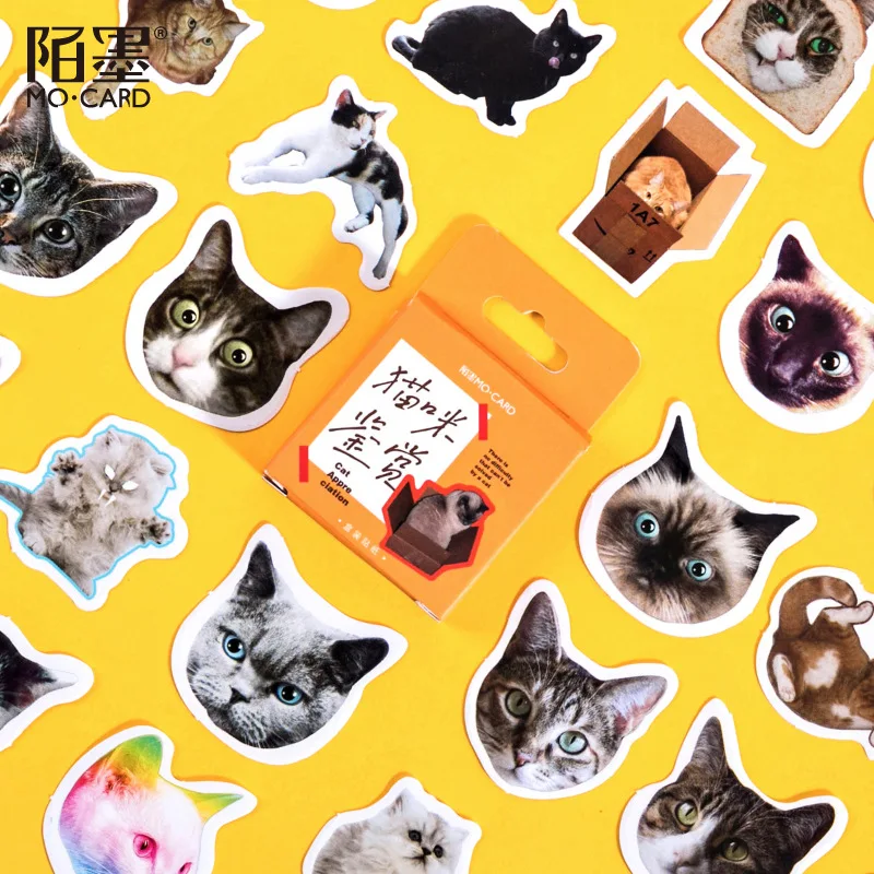 

46 шт./упак. Kawaii милый кот животных Стикеры Бумага Стикеры s маркер книжка Дневник этикетка украсить школьные канцелярские принадлежности Ск...