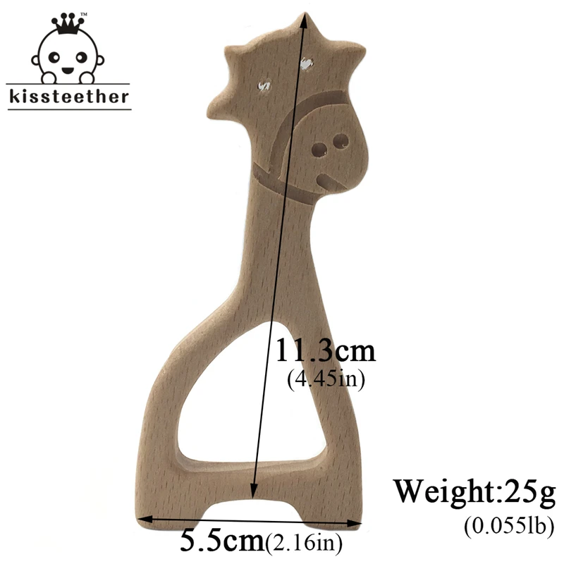 Ручной работы деревянный органический безопасный Прорезыватель для малышей