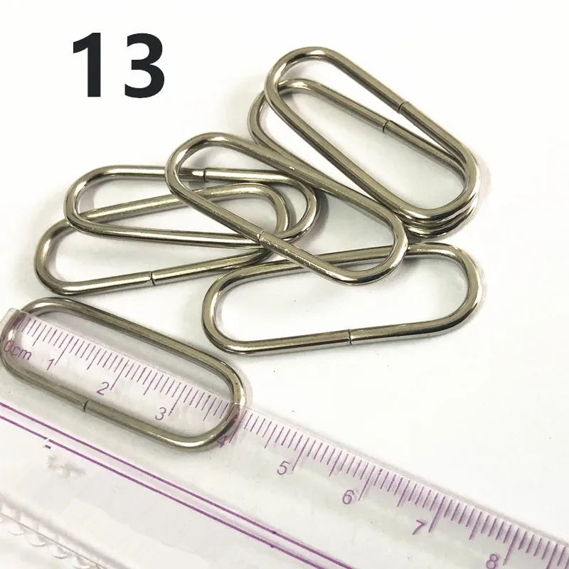NO13 38mm Silver 50 шт. металлическое овальное кольцо пряжки для наручных часов аксессуары для рукоделия Швейные 16 мм 20 мм 25 мм 32 мм 35 мм 38 мм 50 мм 65 мм кожаные сумки с заклепками - Цвет: NO13 38mm Silver