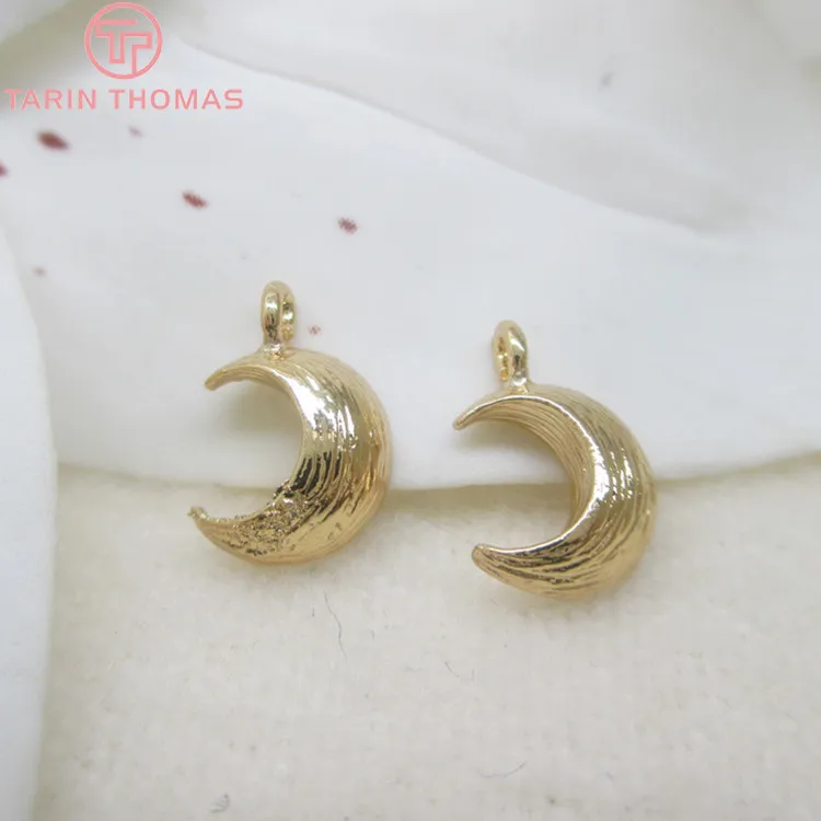 Латунные лунное ожерелье с покрытием 24 каратным золотом подвесное изделие для