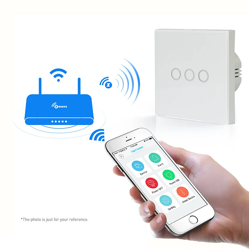 Z wave Plus, настенный светильник, выключатель для домашней автоматизации, сенсорный выключатель, умный светильник с дистанционным управлением, совместимый с Zwave серии 300 и 500