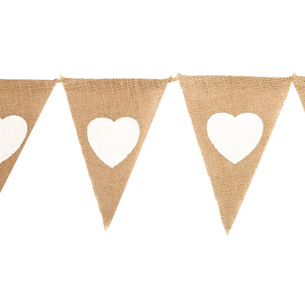 3 шт./компл. джутовая ткань деревенский флажок из мешковины баннеры флаги конфеты