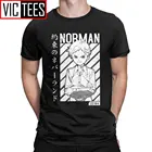 Мужская винтажная Футболка с принтом Нормана, обещанного неверланда, манга, Рэй, Vaporwave, аниме, хлопок, футболки оптом