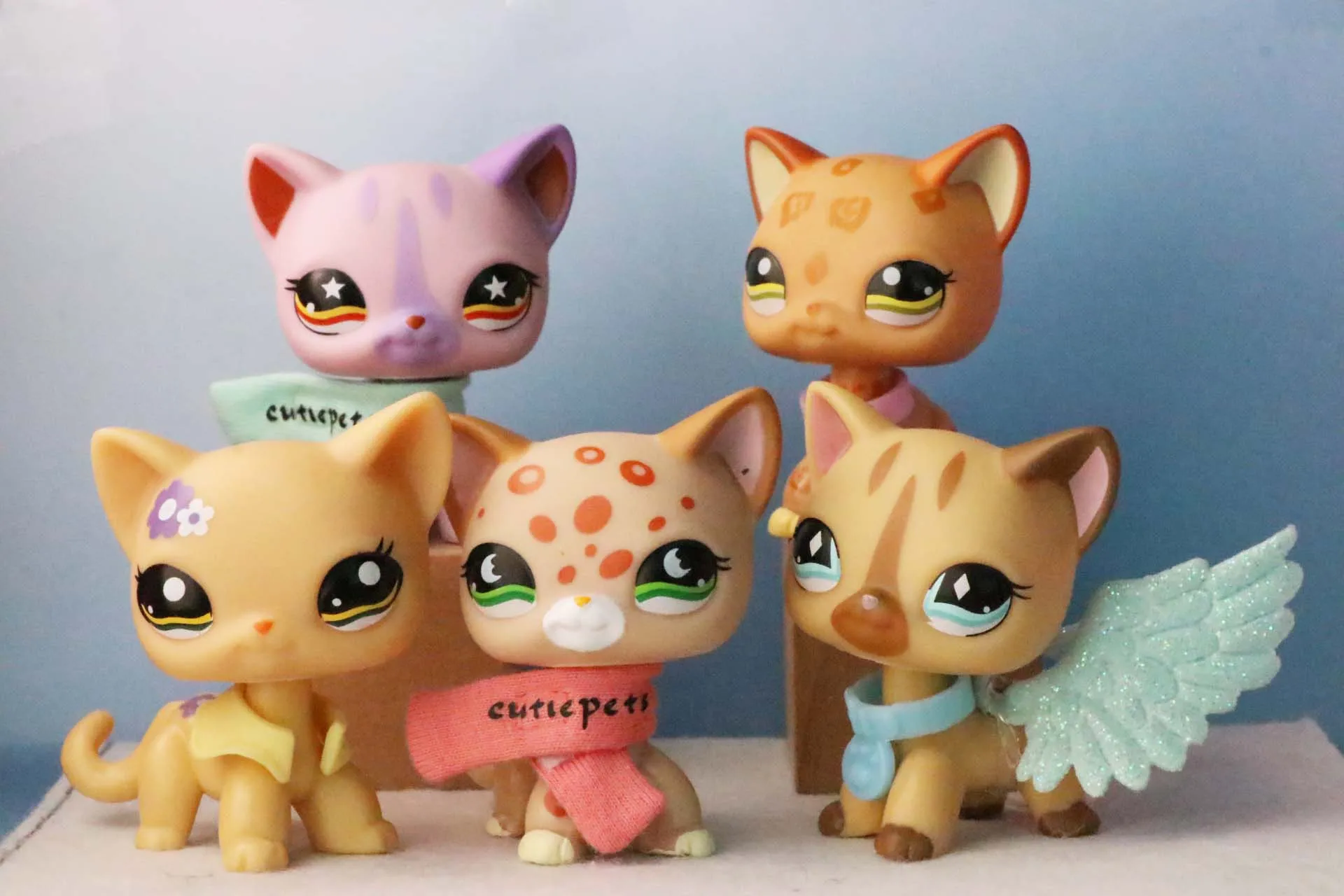 5cps Pet Shop Редкие игрушки для кошек с короткой шерстью #1120 #1962 оранжевый котенок