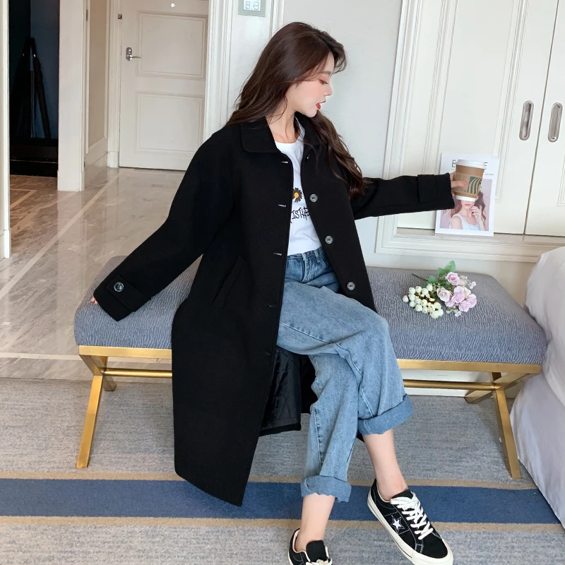 

Autumn and winter fur coat female small 2020 new joker coat Hepburn wind more winter long woolen cloth