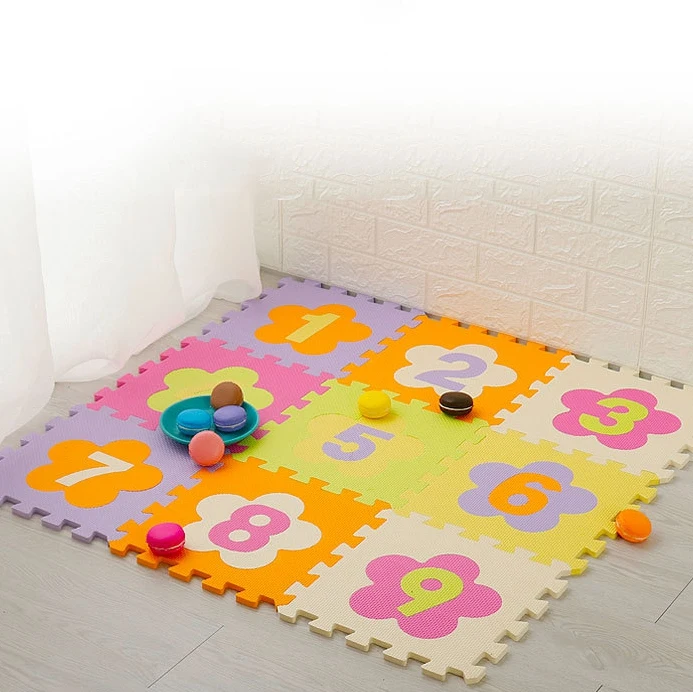 

9 Pcs Baby Cartoon Animal Pattern Play Mats Puzzle EVA Foam Floor Pad Children Play Gym Crawling Mats Toddler Carpet I