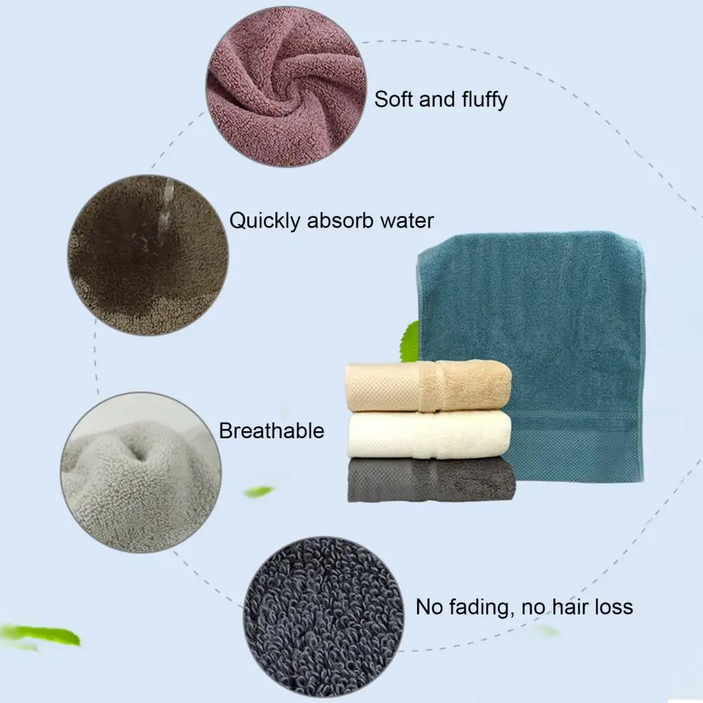 

Towel Skin-friendly Anti-fade Long-staple Cotton Fluffy Face Towel for Household