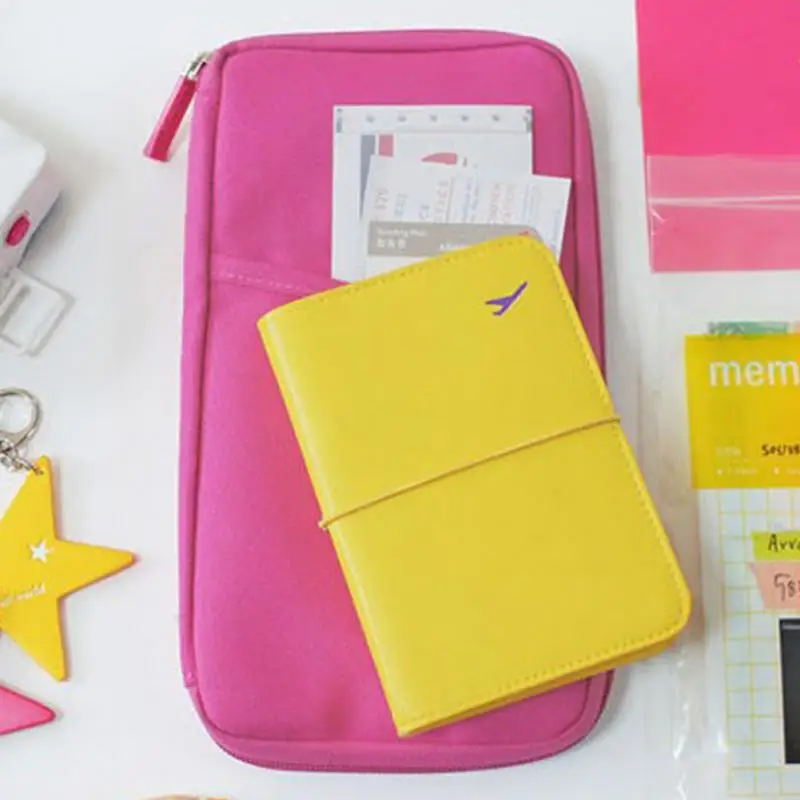 Оксфордский дорожный Держатель для паспорта на молнии Обложка мужчин и женщин