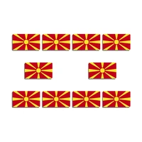 10pcs macedonia national flag lapel pin resin shirt brooch for women patriotism badge hat bag accessory