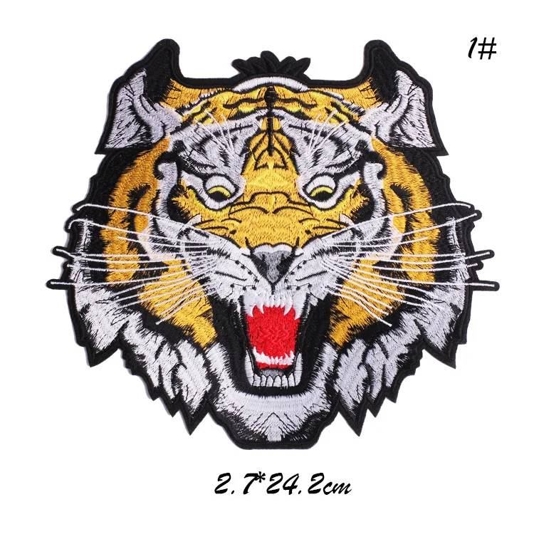 GUGUTREE embroidery big tiger patches animal badges applique for clothing ZK-105 | Дом и сад