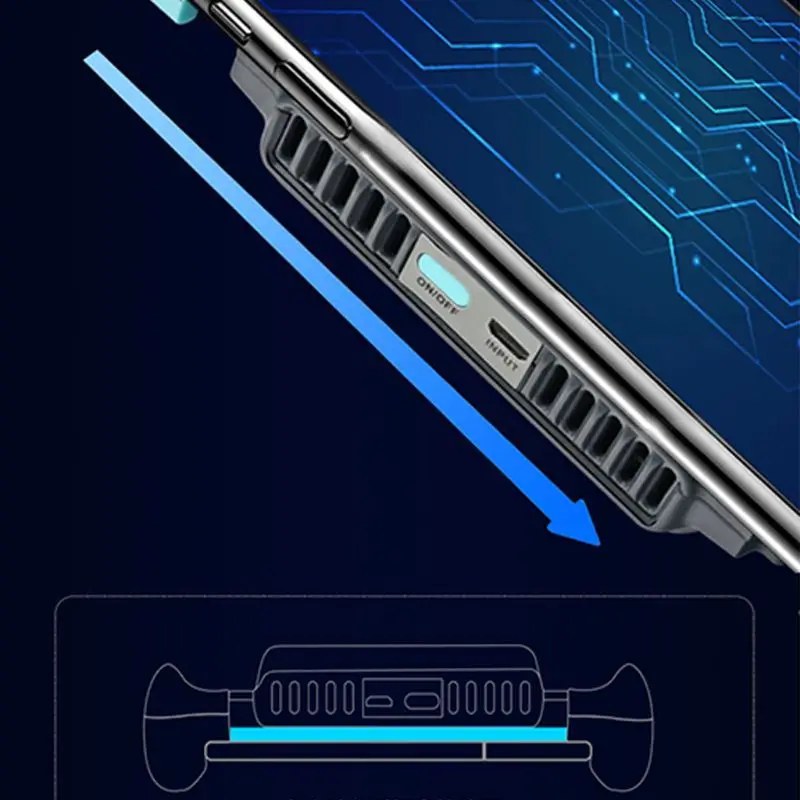 

Mobile Phone Cooling Fan Radiator Cellphone Game Controller Silent Cooler Portable Phone Fast Heat Dissipation Gamepad