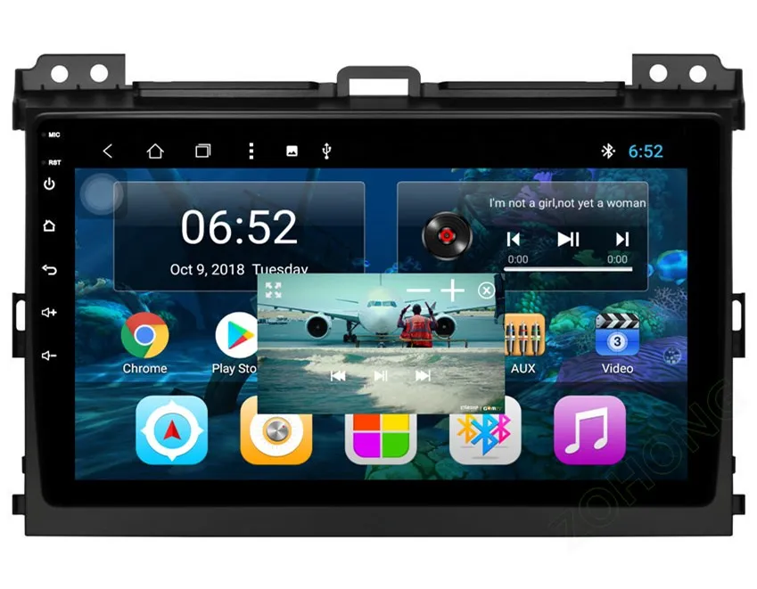 2din Восьмиядерный Android9.0 автомобильный радиоприемник для Toyota Land Cruiser Prado 120 Lexus GX470 мультимедиа авторадио навигация gps DVD плеер