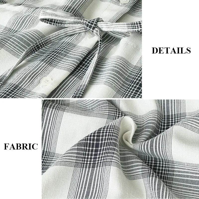 

Dress Women Retro Plaid Summer Elegant Female Maxi Casual Lace Up Empire V-neck Harajuku Sweet Simple Popular Fashion Ulzzang