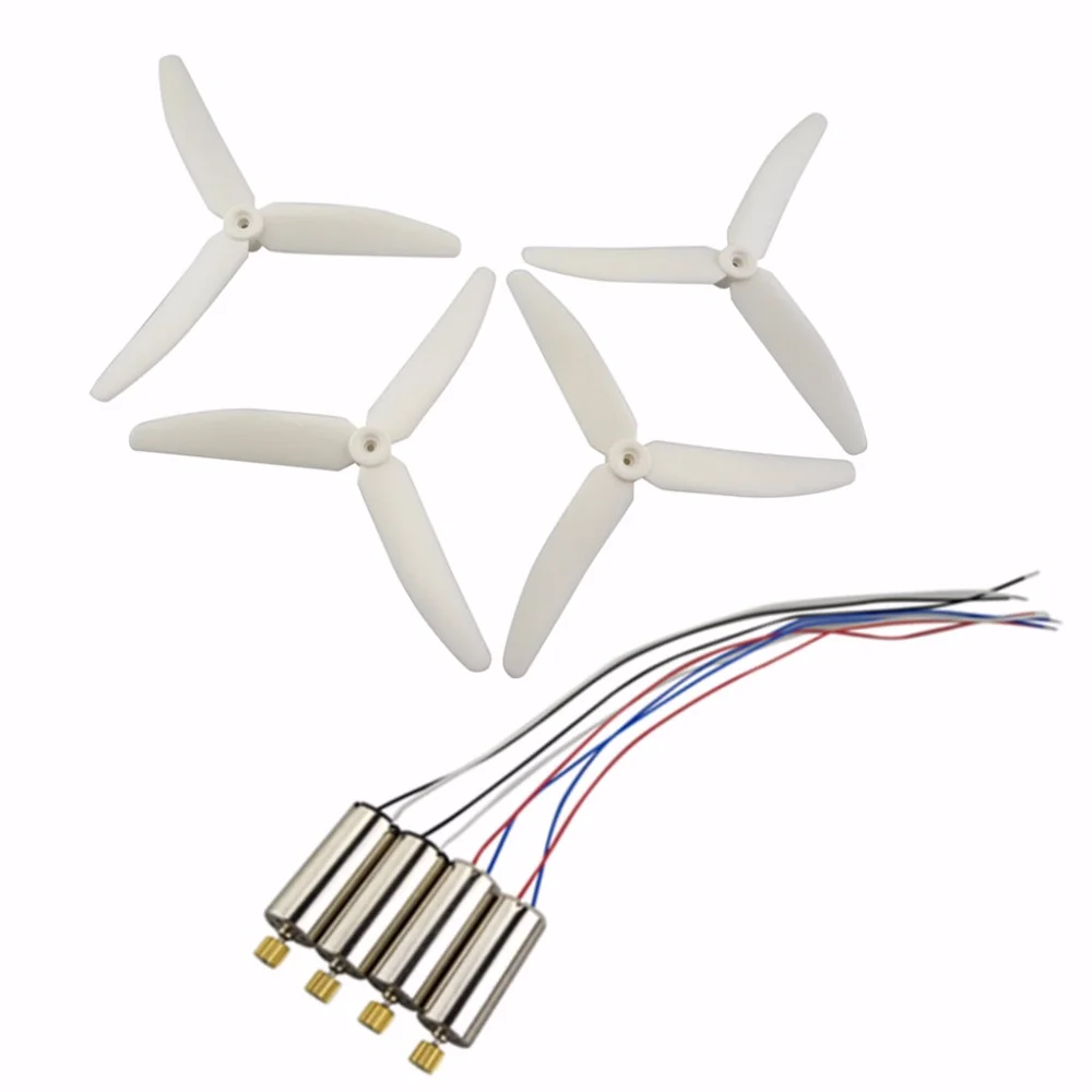 Обновленный RC аксессуары 4 шт 3 листный Пропеллер и моторы для Hubsan X4 H502S H502E H502T H507A