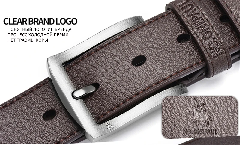 NO.ONEPAUL buckle men belt High Quality cow genuine leather luxury strap male belts for men new fashion classice vintage pin