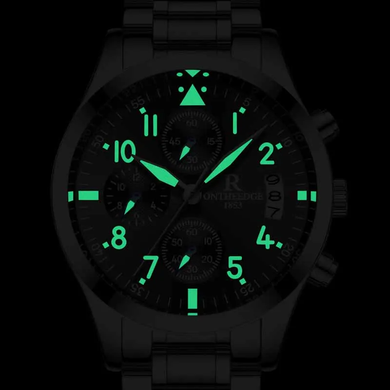 Модные спортивные мужские часы кварцевые наручные лучший бренд шесть игл